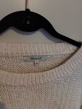 Madewell Cream Crewneck Knit Sweater